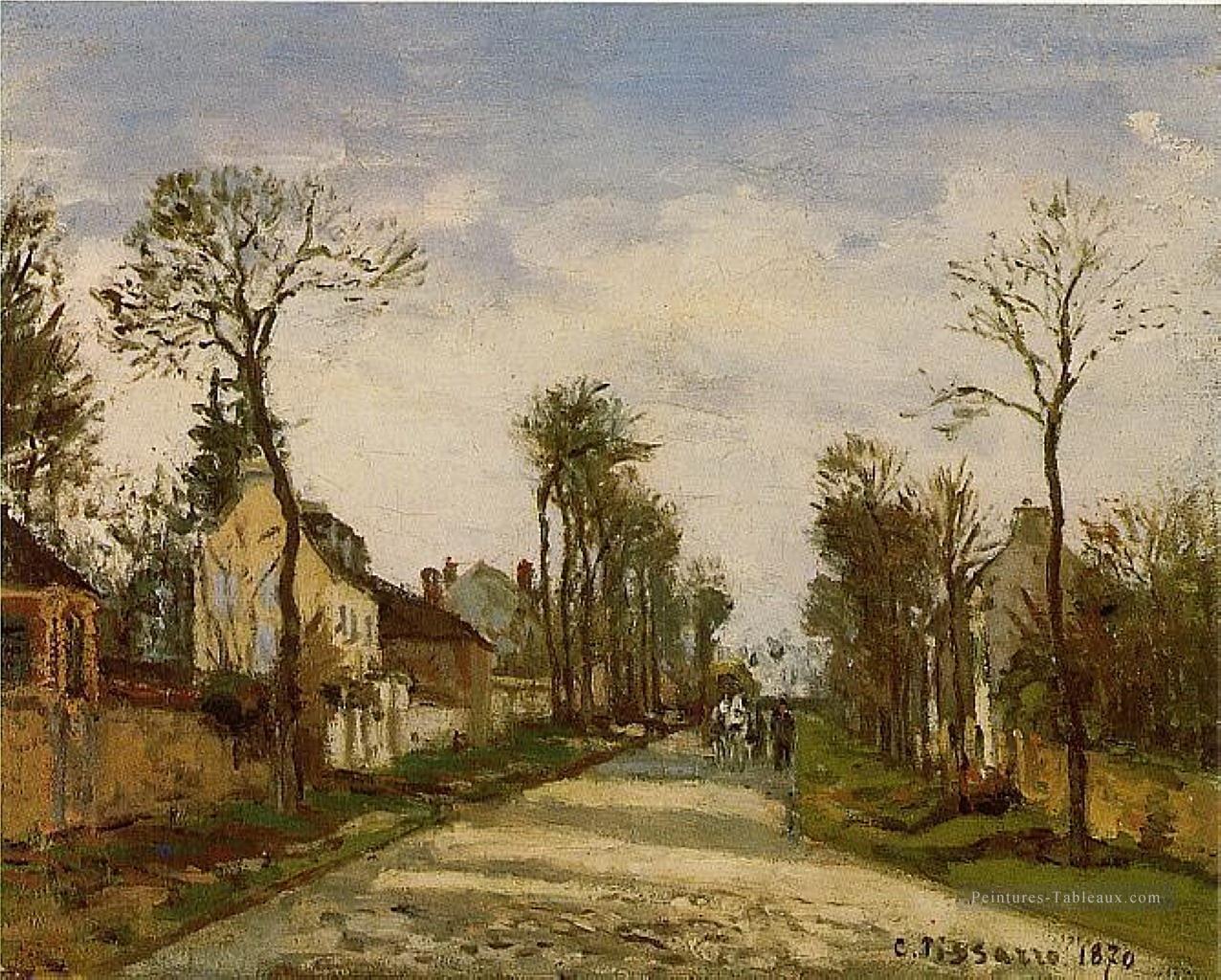 la route de versailles à louveciennes 1870 Camille Pissarro Peintures à l'huile